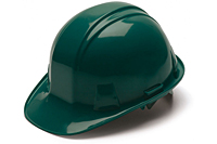 Pyramex 4 Point Hardhat with Ratchet Suspension- Green