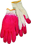 Cotton Glove With Red Plastic Dipped 22CM Bulk 10 Pair